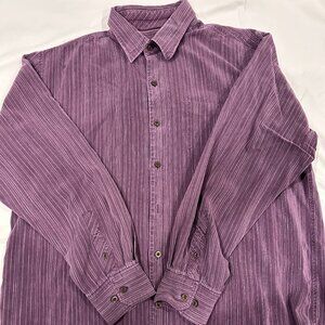 Tommy Bahama Men’s Purple Striped Button Down Shirt XL Long Sleeve‎